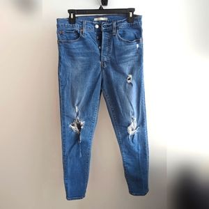 Levi's Blue Ripped Wedgie Skinny Jean Size 30